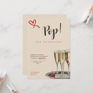 Pop! The Champagne romantic Bridal Shower card