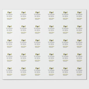 Pop the champagne we still do gold gray couple nam wrapping paper