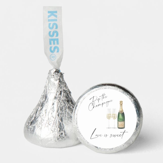 Pop the Champagne Wedding shower  Hershey®'s Kisses® (Front)
