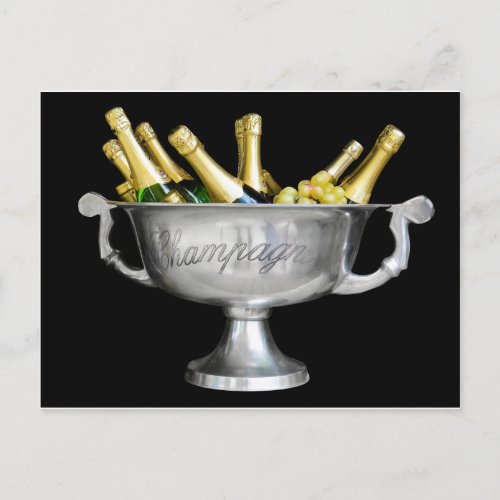 Pop the Cork Celebrate Champagne Postcard