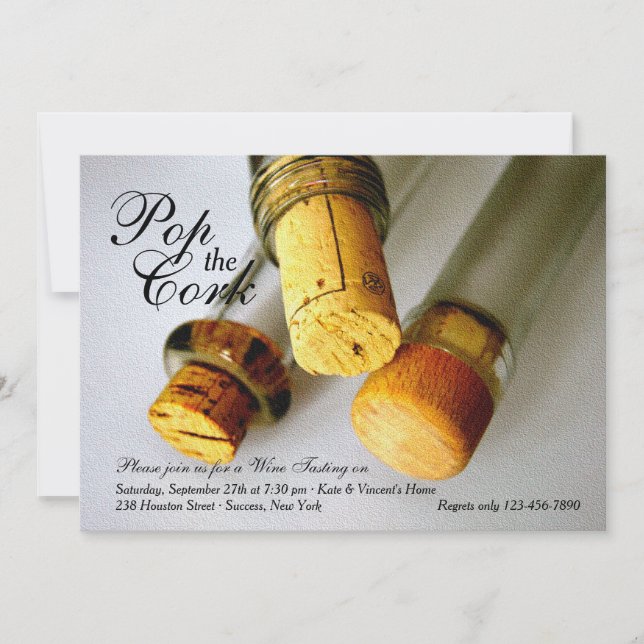 Pop the Cork Invitation (Front)