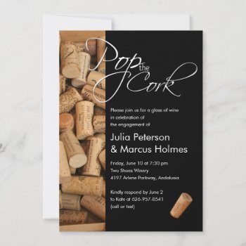 Pop The Cork Wine Party Invitation by NaptimeCards at Zazzle