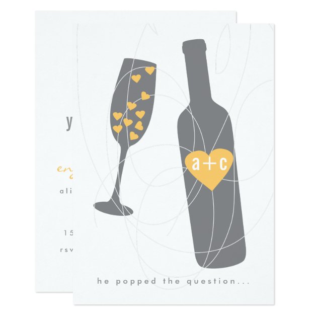 Pop The Question Engagement Party Invitation