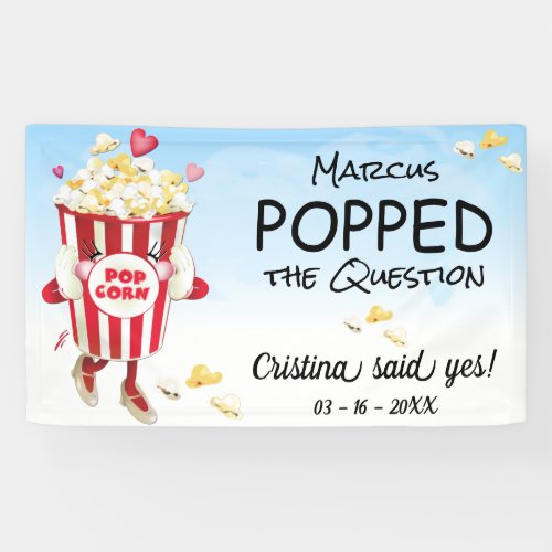 Pop The Question Popcorn Engagement Banner