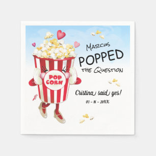 Pop The Question Popcorn Engagement Napkins