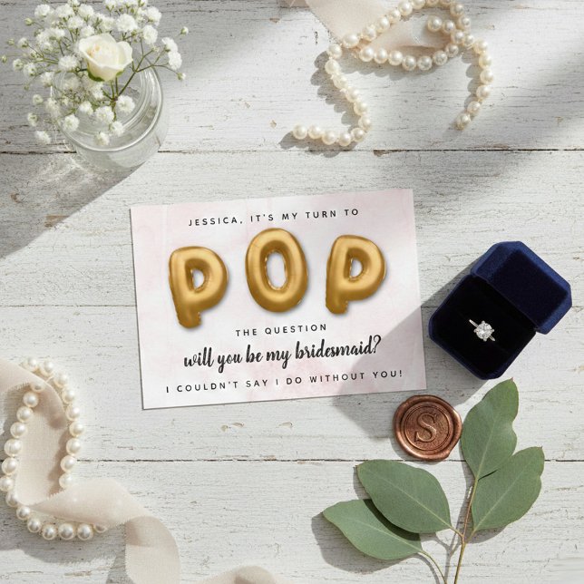 Pop The Question | Will You Be My Bridesmaid? Invitation (Creator Uploaded)