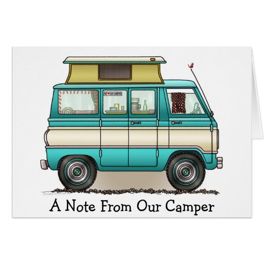 Pop Top Van Camper Cards (Front Horizontal)