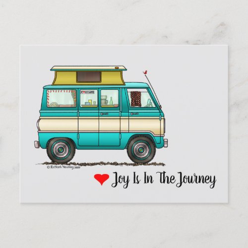 Pop Top Van Camper Postcard