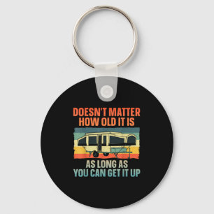Pop Up Camper Art For Men Women Pop Up Trailer Cam Keychain