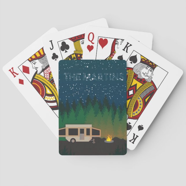 Pop Up Camping Under The Stars- Martin Poker Cards (Back)