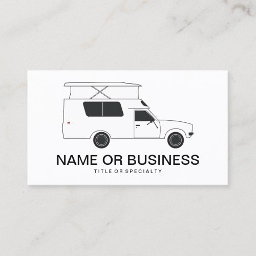 pop up chinook camper business card