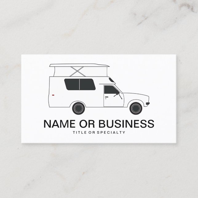 pop up chinook camper business card (Front)
