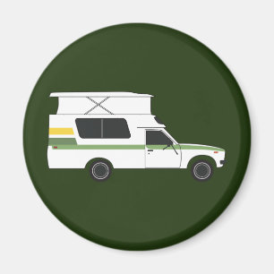 pop up chinook camper retro lemon lime magnet