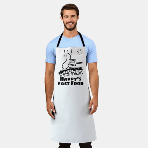 Pop_up Fast Food Restaurant or Takeaway Apron