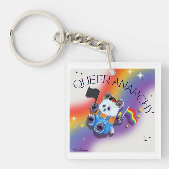 Pop up Pride Panda Keychain (Front)