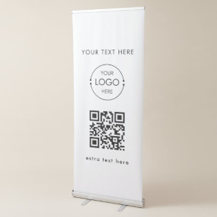 Pop Up Shop Standing Booth Business Logo QR Code Retractable Banner
