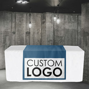Pop Up Shop Table Runner Banner Big Logo Blue Tapestry