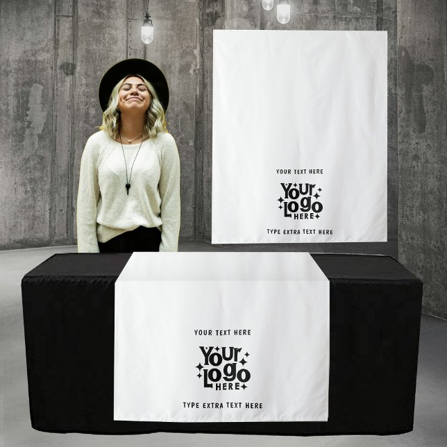 Pop Up Shop Table Runner Banner Business Text Logo Tapestry (Pop Up Shop Table Runner Banner Business Text Logo Tapestry)
