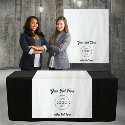 Pop Up Shop Table Runner Banner Logo Rustic Retro Tapestry