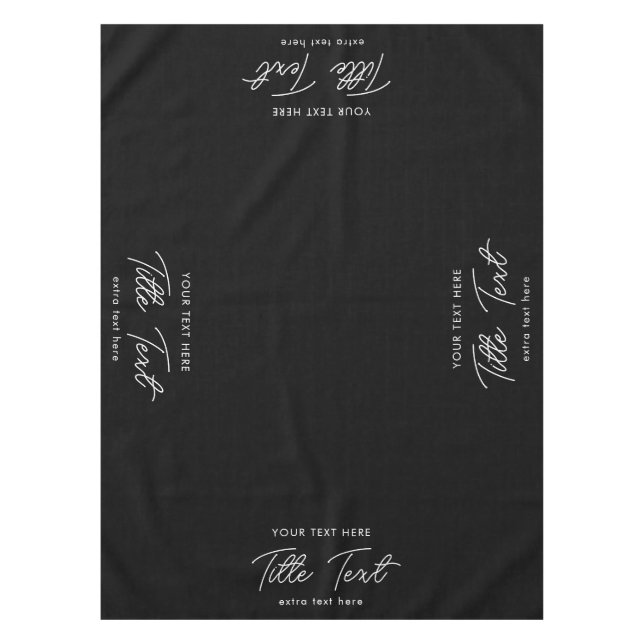 Pop Up Shop Table Runner Banner Modern Script (Front)