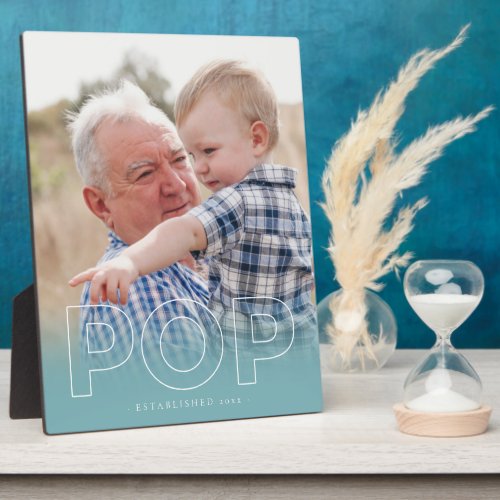 Pop Year Established  Fathers Day Photo Plaque