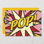 POP Your Message Fun Retro Comic Book Pop Art Announcement (Front/Back)