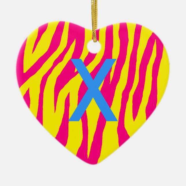 Pop Zebra Ceramic Ornament (Front)