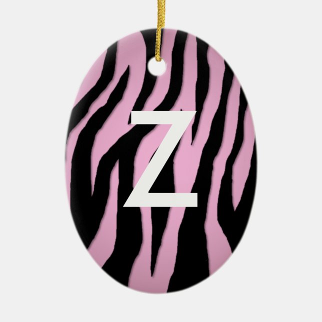 Pop Zebra Ceramic Ornament (Front)