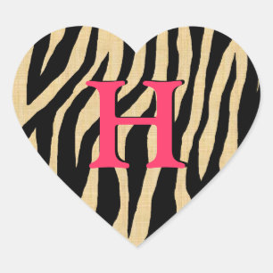 Pop Zebra Heart Sticker