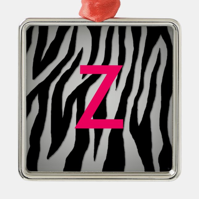 Pop Zebra Metal Ornament (Front)