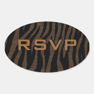 Pop Zebra Oval Sticker