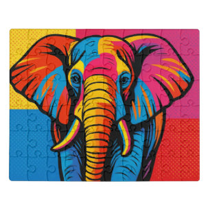 popart elephant jigsaw puzzle