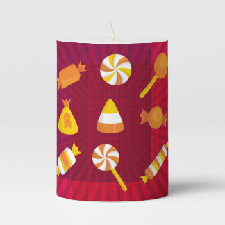 PopArt Halloween Candy Pillar Candle