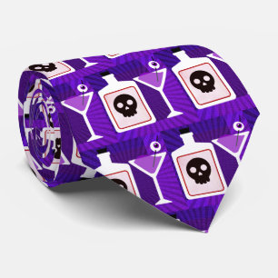 PopArt Halloween Cocktail Neck Tie