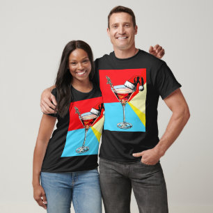 PopArt Santa Martini T-Shirt