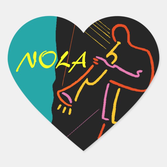 PopArt Style Jazz NOLA Travel Luggage Stickers (Front)