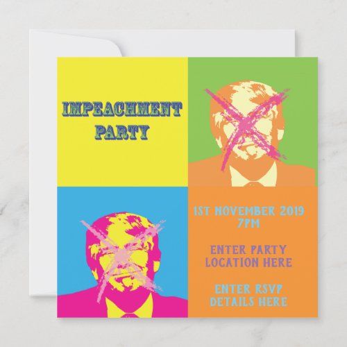 Popart Trump Impeachment Party Invitation