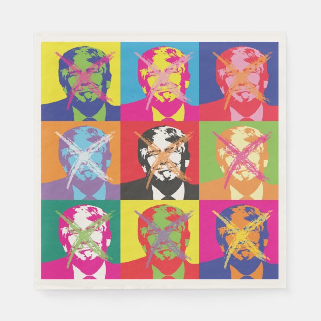 Popart Trump Impeachment Party Napkins (Front)