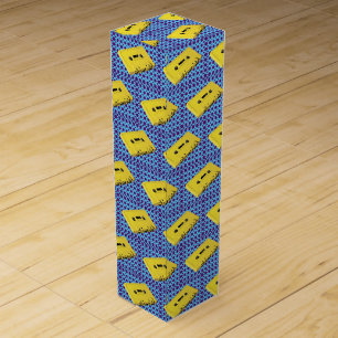 PopArt Yellow Cassette Wrapping Paper Wine Box