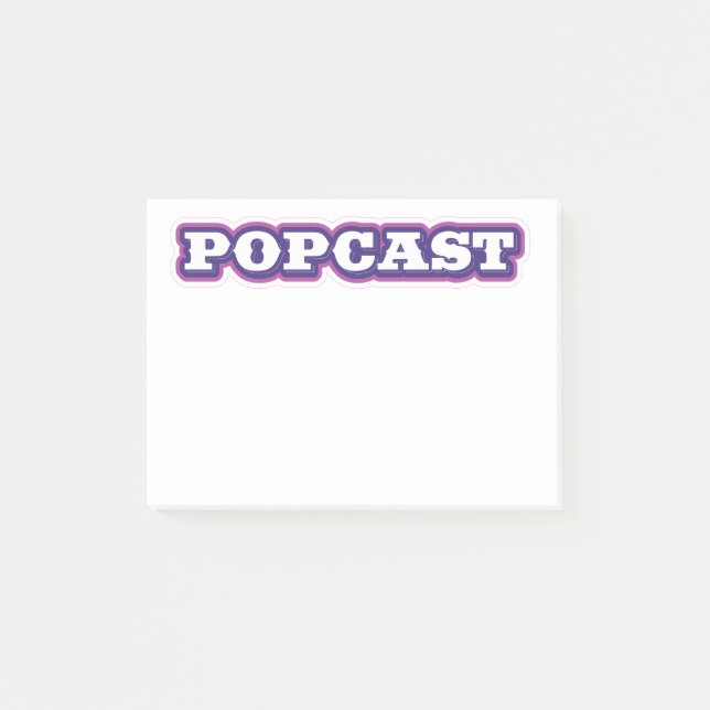 POPCAST notes (Front)