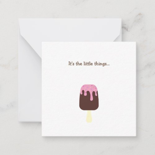 Popcicle Ice Cream Bar Thank You Note Card