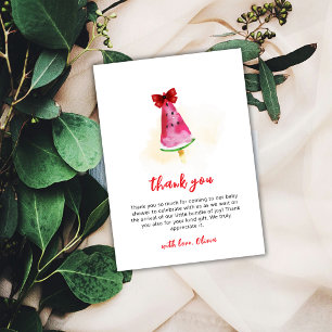 Popcicle Ready To Pop Ice Cream Baby Shower Thank You Card