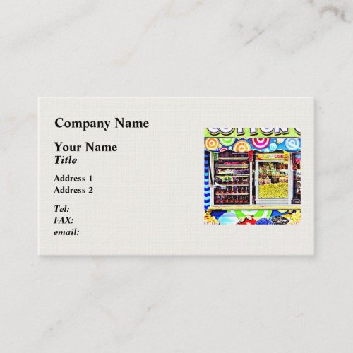 Popcorn and Candy Apples Business Card