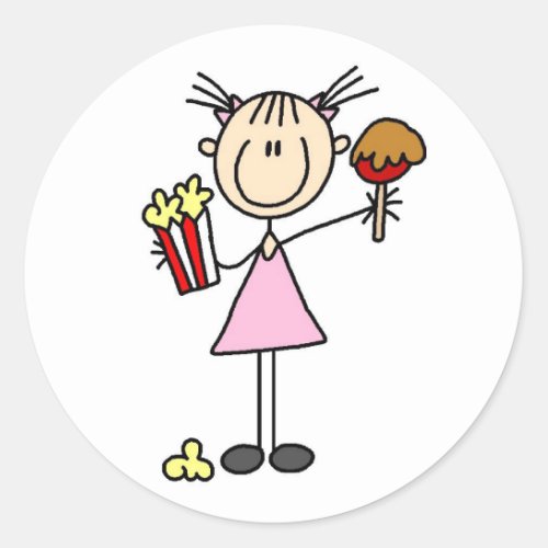 Popcorn and Cotton Candy Tshirts and Gifts Classic Round Sticker
