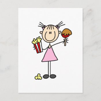 Popcorn And Cotton Candy Tshirts And Gifts Postcard by stick_figures at Zazzle