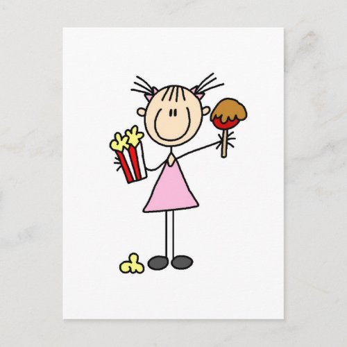 Popcorn and Cotton Candy Tshirts and Gifts Postcard
