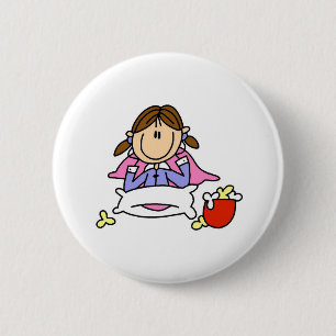 Popcorn And Pajamas Button