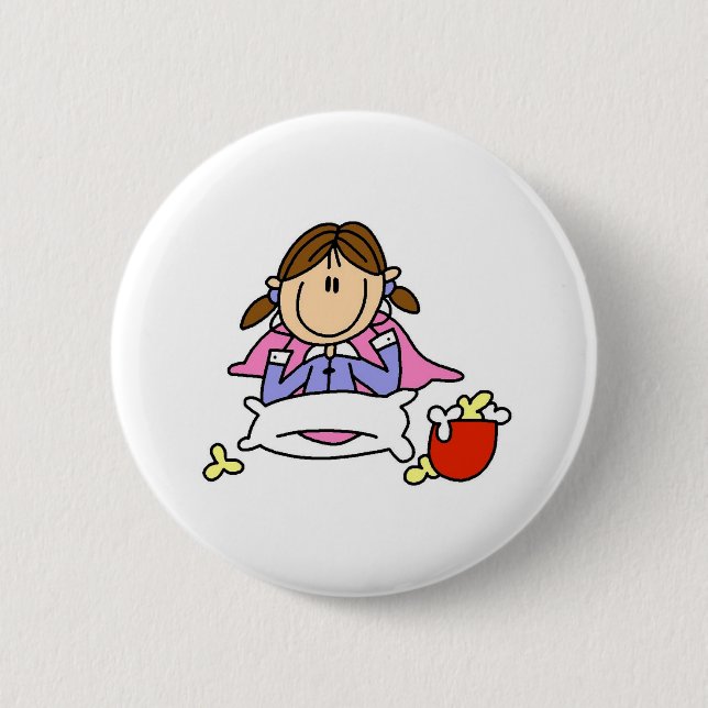 Popcorn And Pajamas Button (Front)