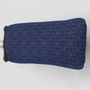Popcorn Anime Blue Geometric Golf Head Cover