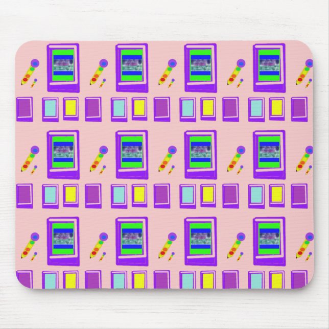 Popcorn Anime Castle in Space Designer Mousepad (Front)